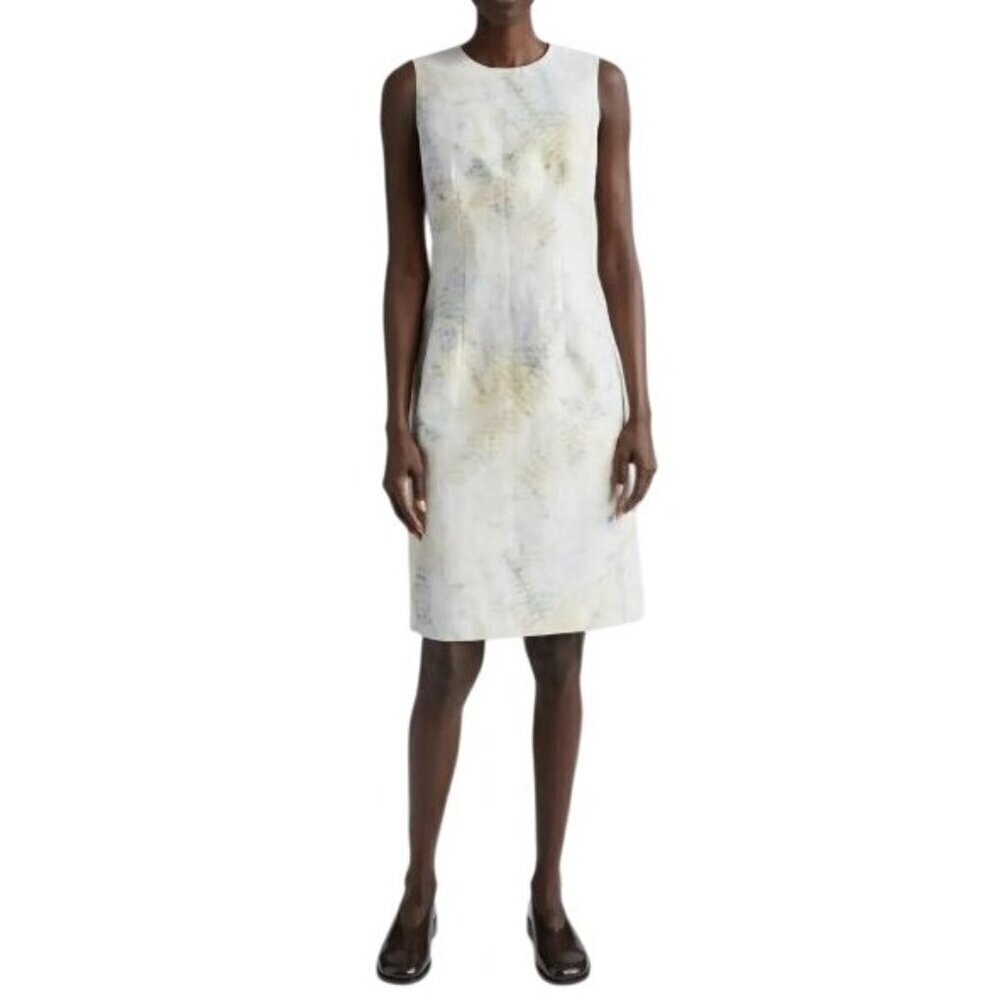 Lafayette 148 New York Womens Harpson Fern Sleeveless Sheath Dress Sz 12 New